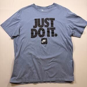 Nike Men's Sportswear Just Do It Graphic T-Shirt Blue